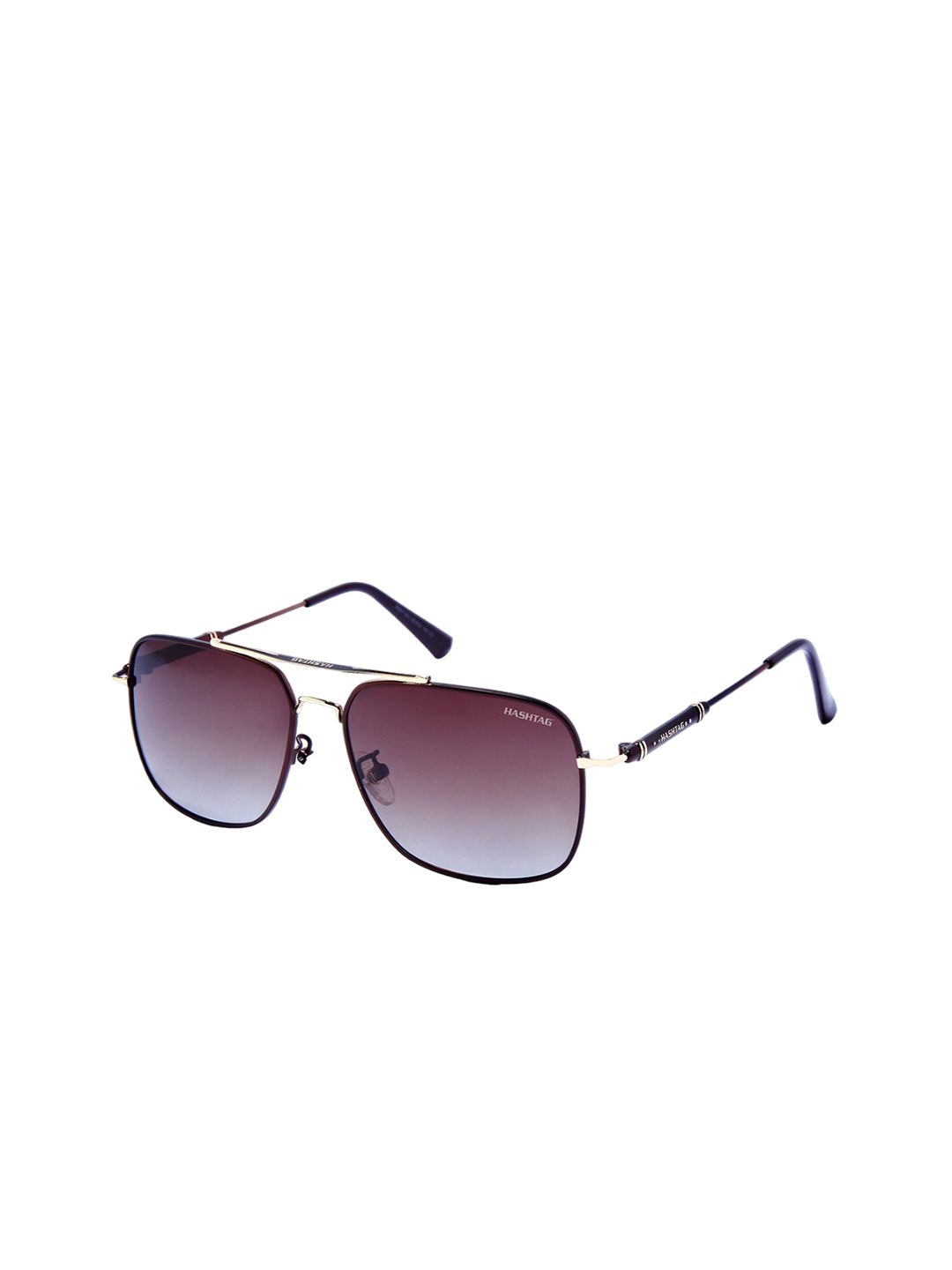 HASHTAG EYEWEAR Unisex Square Sunglasses with Polarised and UV Protected LensSGHT54_01_C3