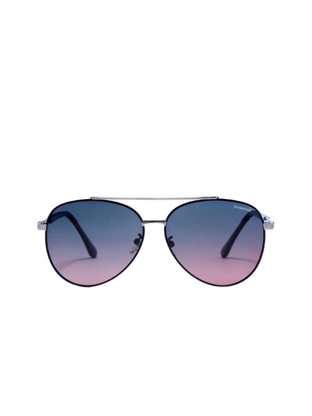 HASHTAG EYEWEAR Unisex Aviator Sunglasses with Polarised and UV Protected Lens