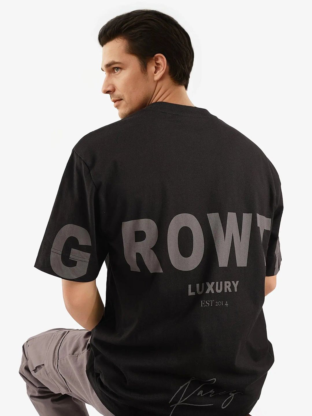 RARE RABBIT Men Typography Printed Round Neck Cotton Oversized T-shirt deal from myntra RARE RABBIT Men Typography Printed Round Neck Cotton Oversized T-shirt deal from myntra