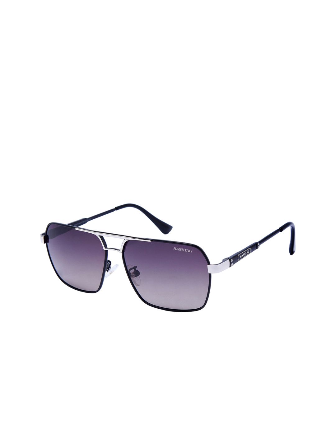 HASHTAG EYEWEAR Unisex Square Sunglasses with Polarised and UV Protected Lens SGHT54_01_C2