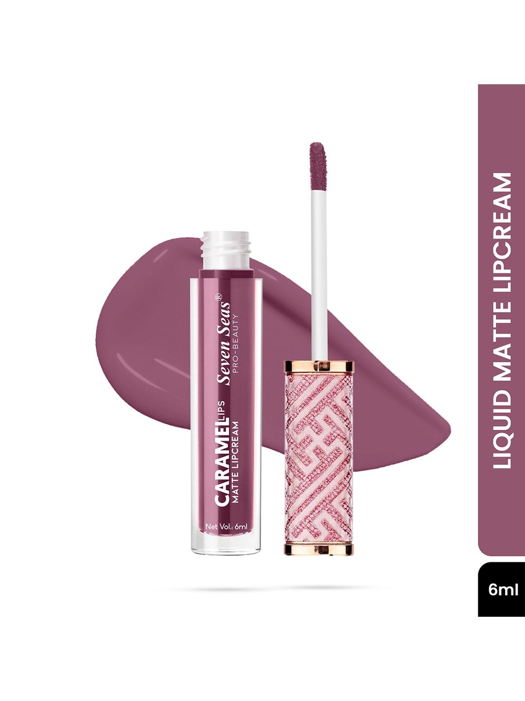 Seven Seas Caramel Matt Cream Long Lasting Liquid Lipstick- 6 ml - 502 Falsa Pink
