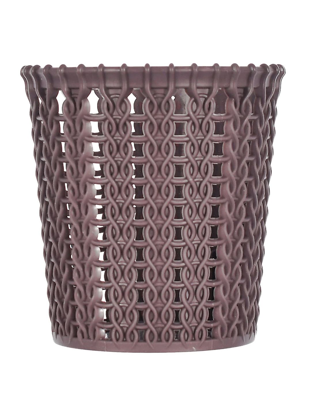 Kuber Industries Brown Textured Toothbrush Holder