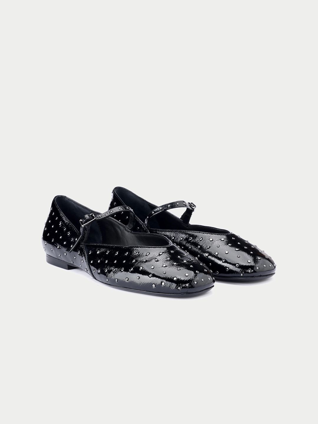 Oroh Women Party Ballerinas with Laser Cuts Flats and Buckle