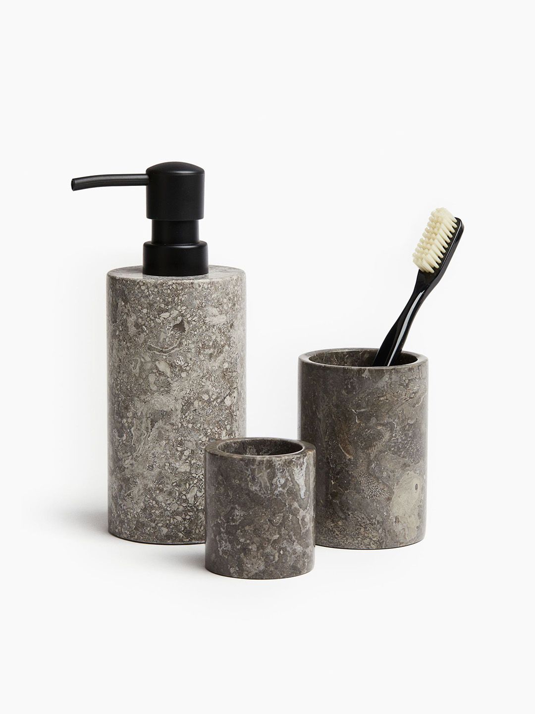 H&M Grey Marble Toothbrush Mug