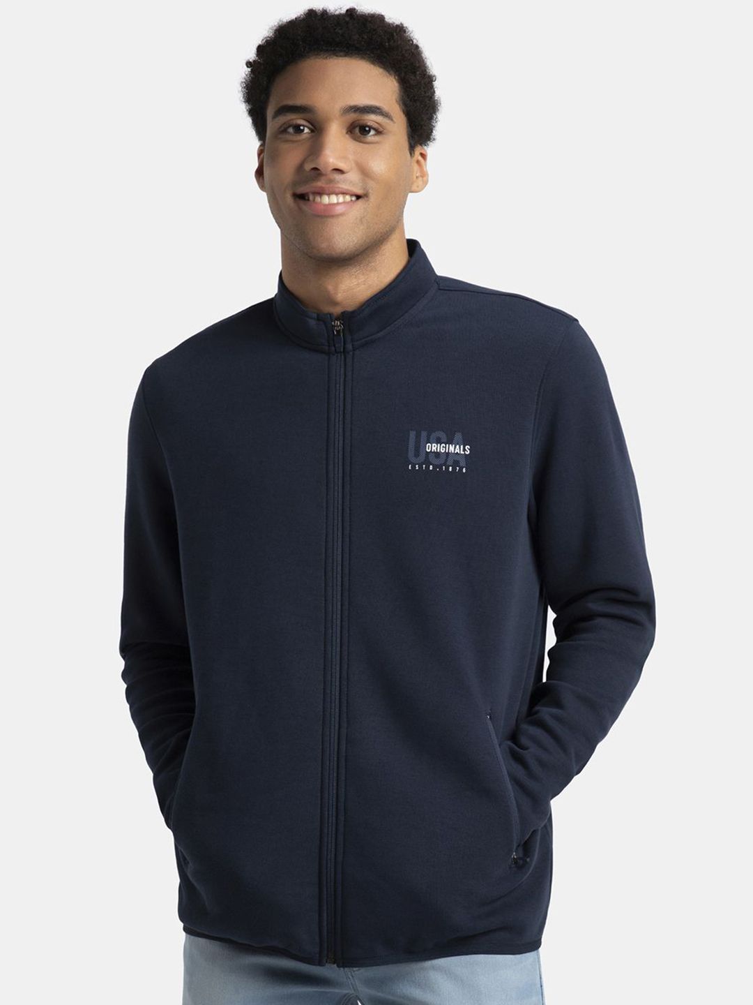 Jockey Super Combed Cotton Rich Fleece Jacket with StayWarm Technology - UM55