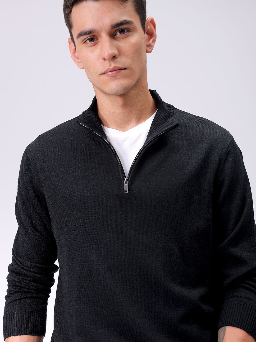 The Indian Garage Co Men Casual Turtle Neck Pullover Sweaters