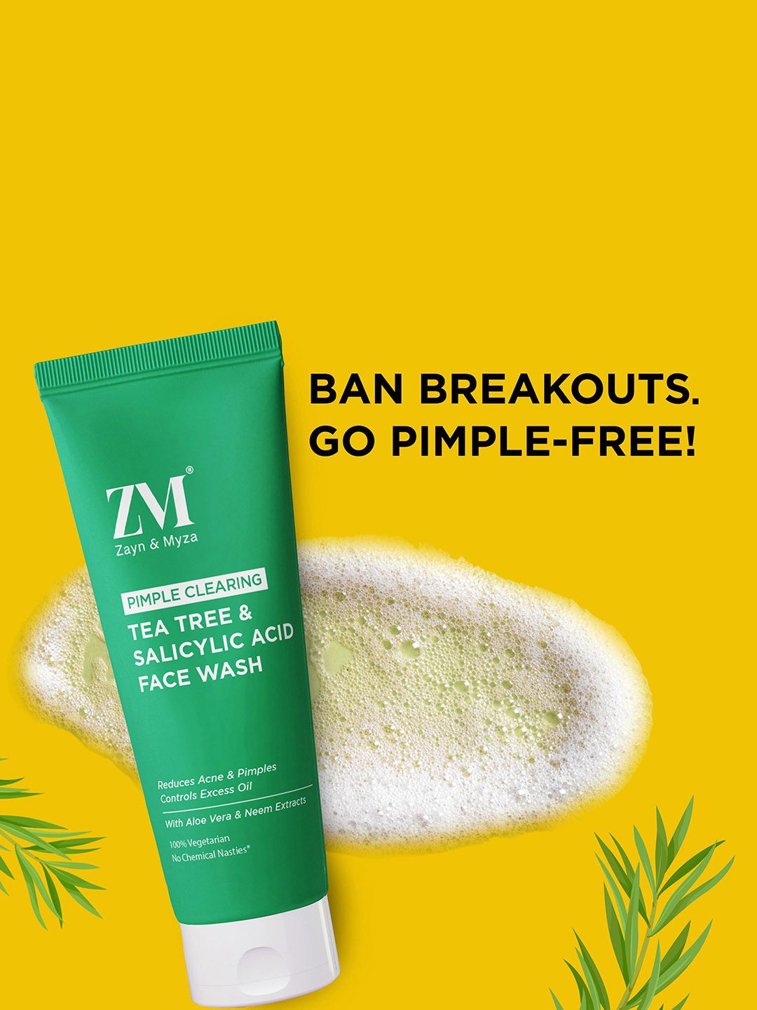 Buy ZM Zayn & Myza Set Of 3 Tea Tree & Salicylic Acid Face Wash