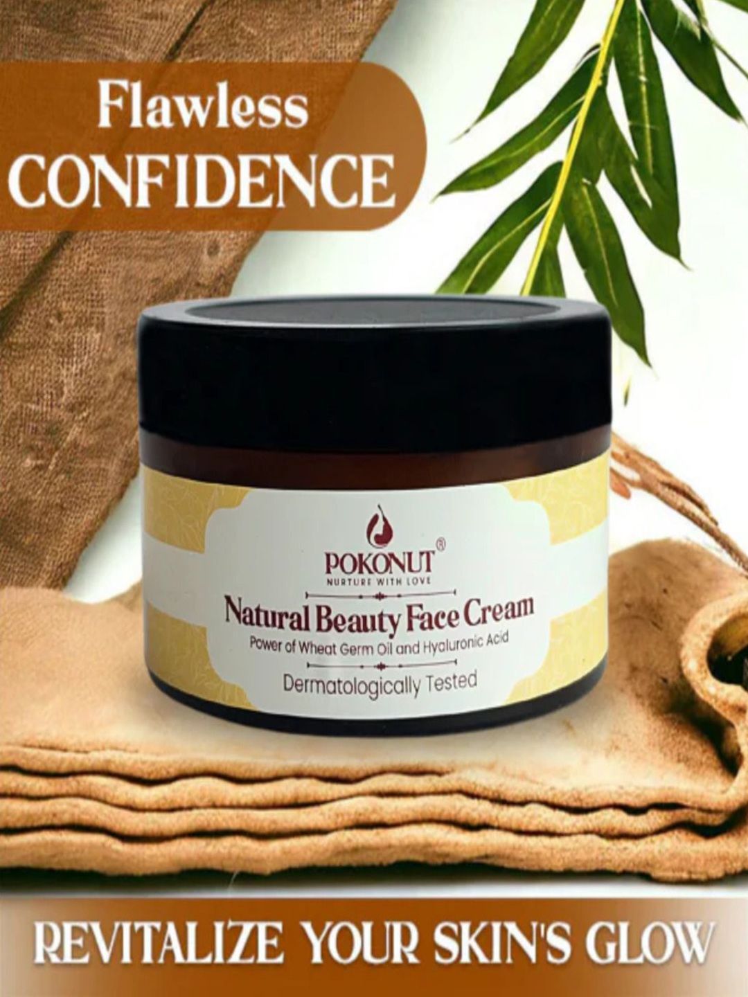 Buy Pokonut Natural Beauty Face Cream With Wheat Germ Oil And