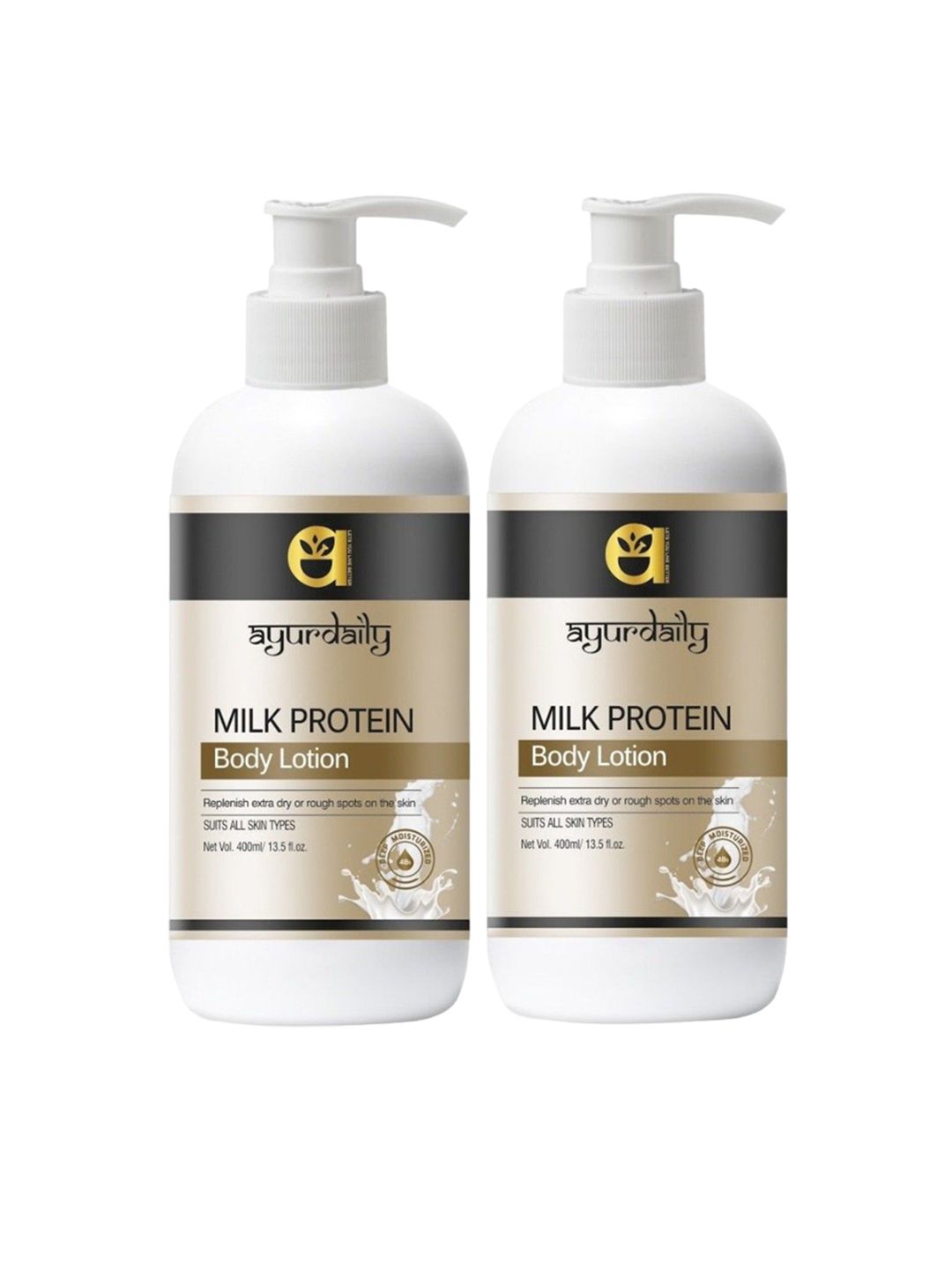 Ayurdaily Set Of 2 Milk Protein Moisturizing Body Lotion - 400 ml Each