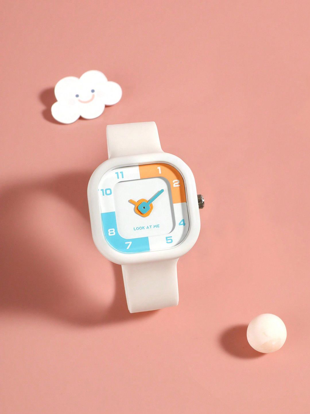 Shocknshop Shocknshop Unisex Kids Dial & Straps Analogue Watch 329 White