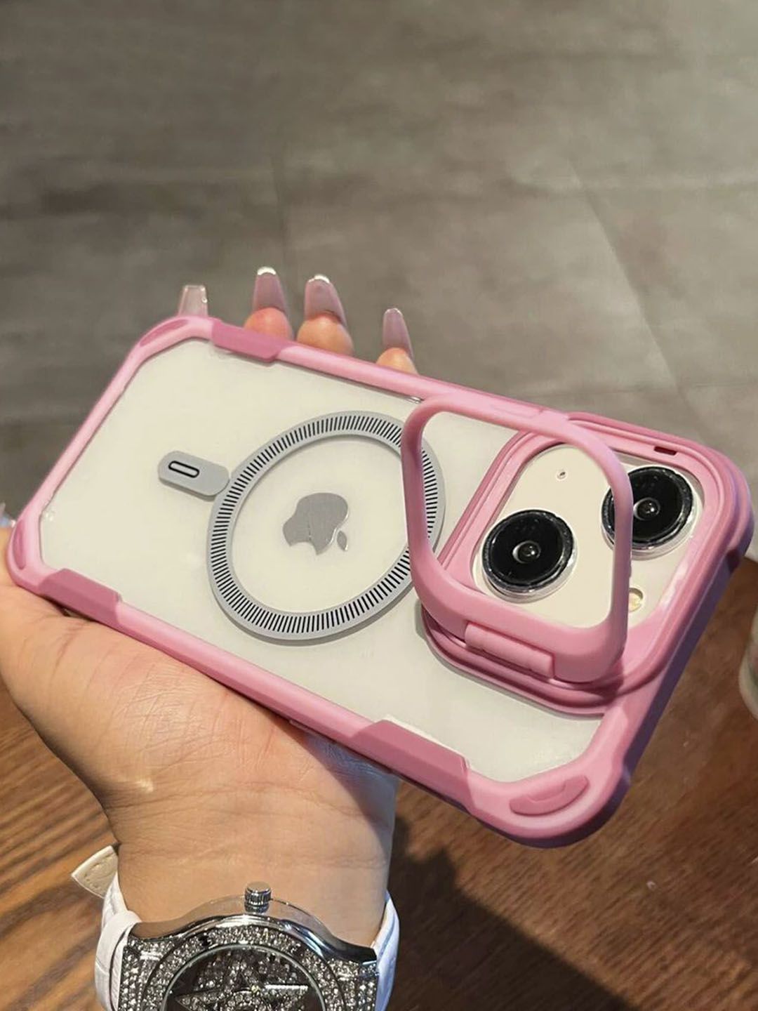 Luxury Kase Solid Printed iPhone 14 Plus Back Case Mobile Accessories