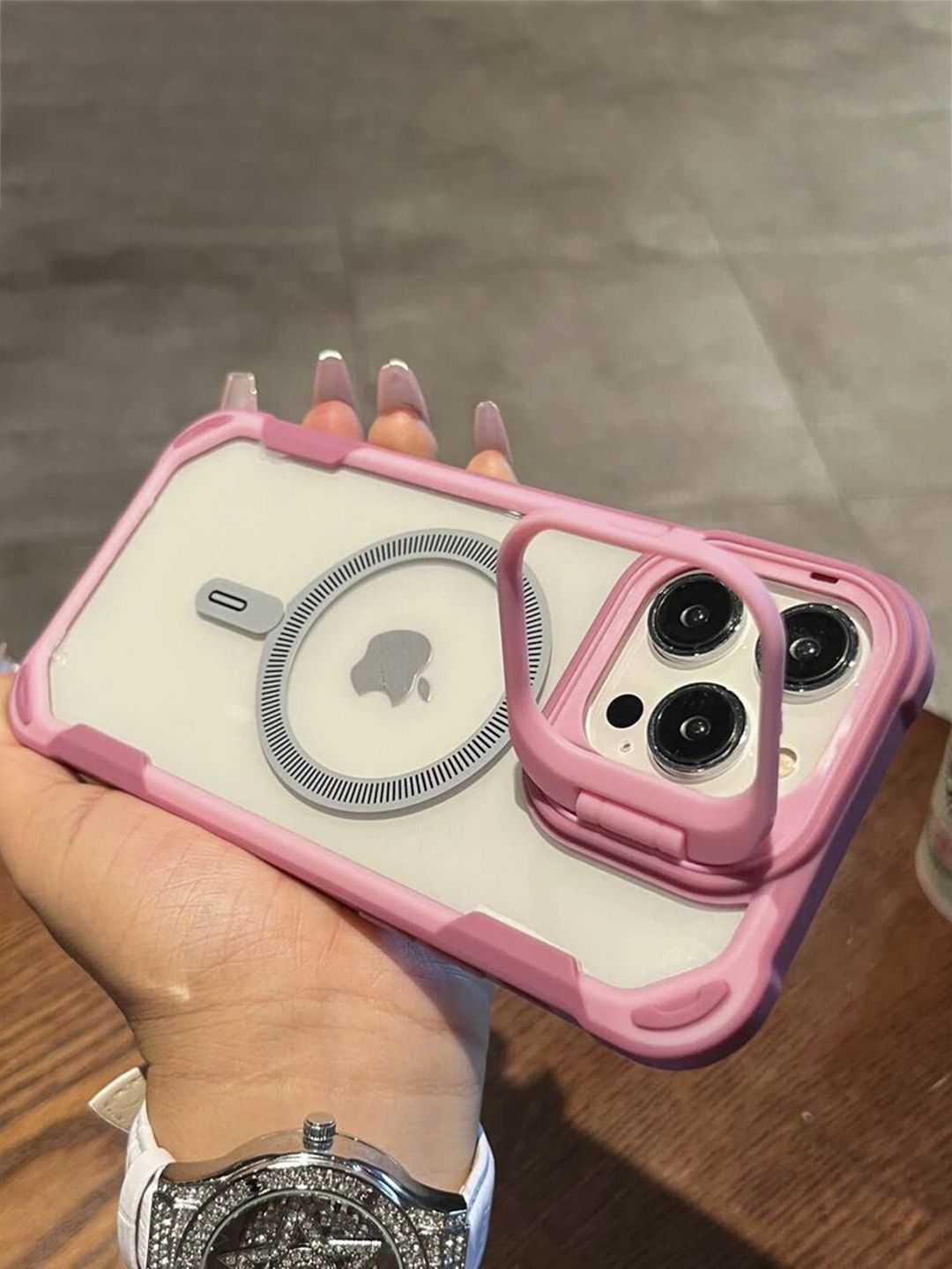 Luxury Kase Solid Printed iPhone 13 Pro Back Case Mobile Accessories