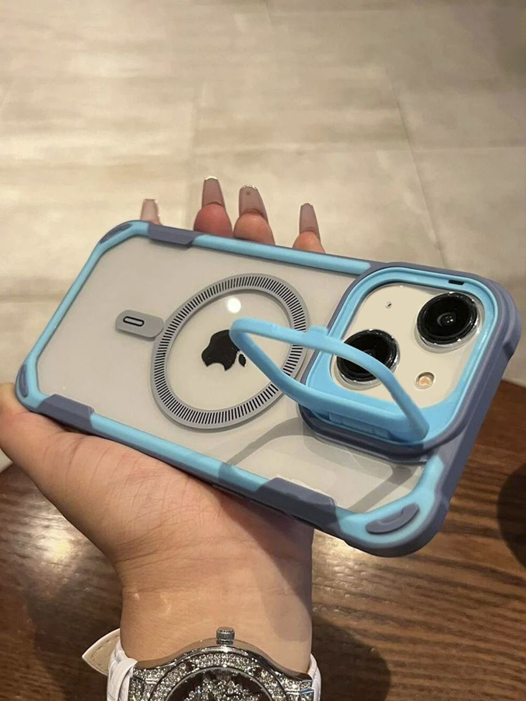 Luxury Kase Solid Printed iPhone 14 Plus Back Case Mobile Accessories