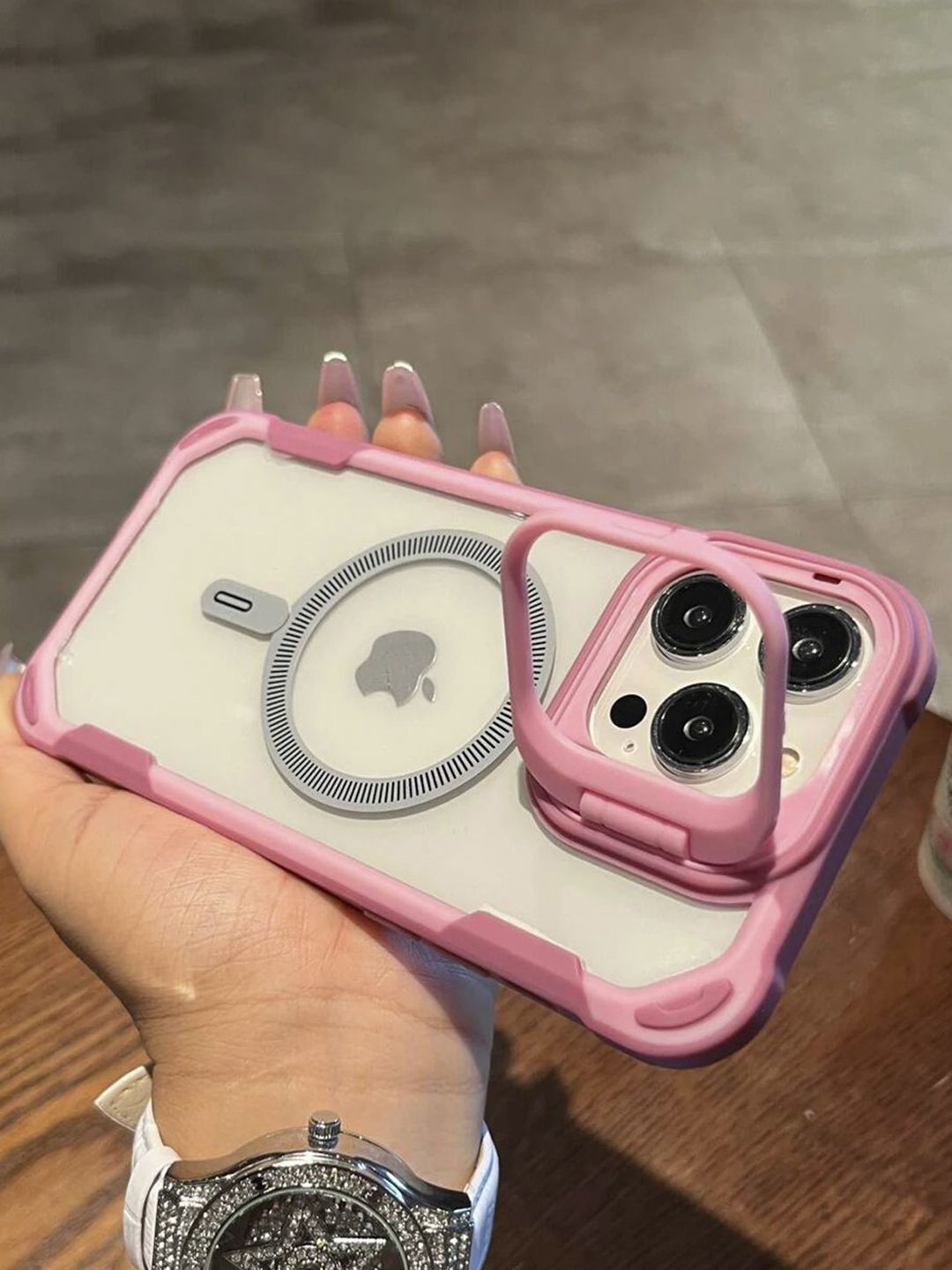 Luxury Kase Solid Printed iPhone 14 Pro Back Case Mobile Accessories