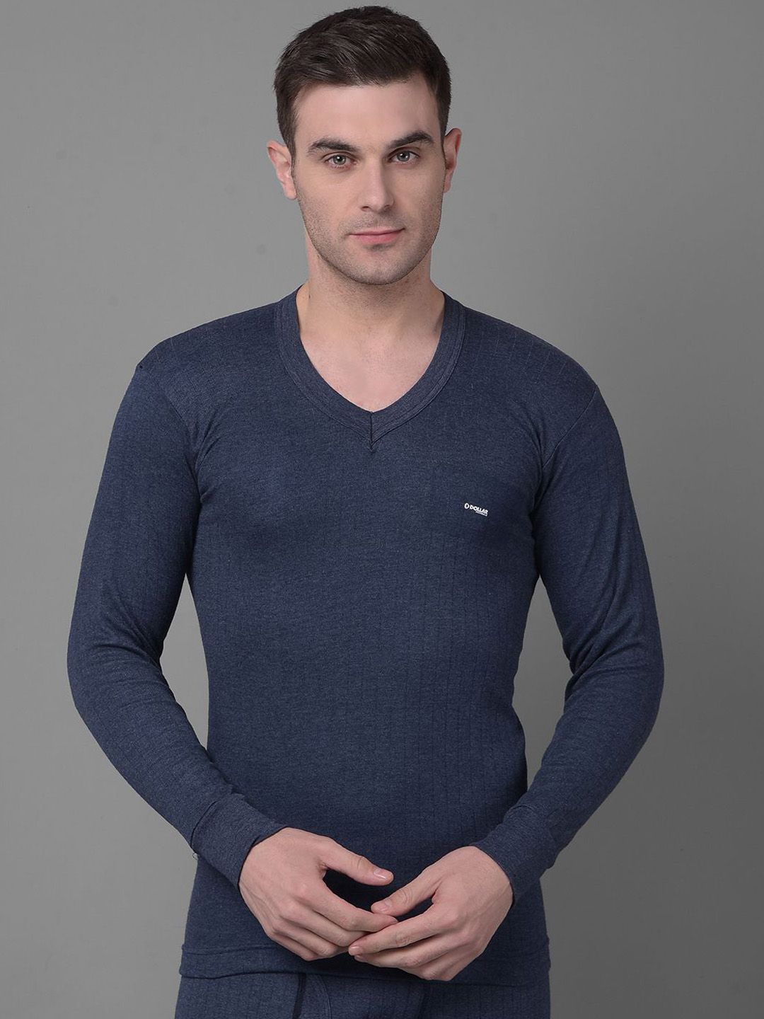 Dollar Men Striped Cotton Thermal Tops