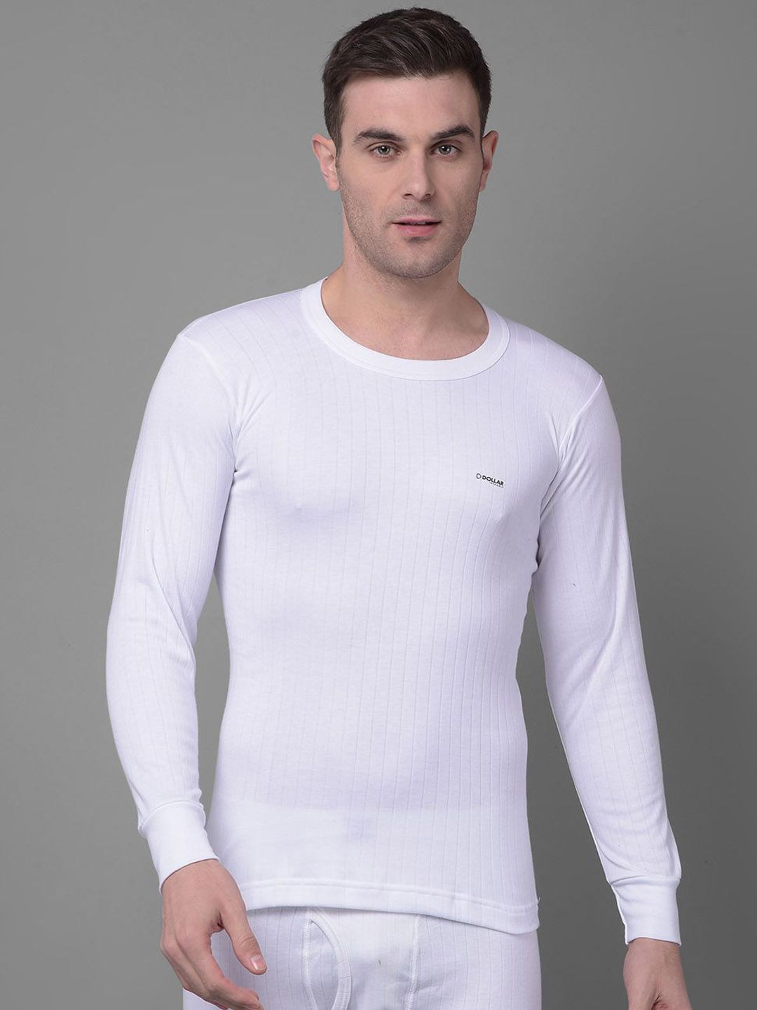 Dollar Men Round Neck Long Sleeves Thermal Tops