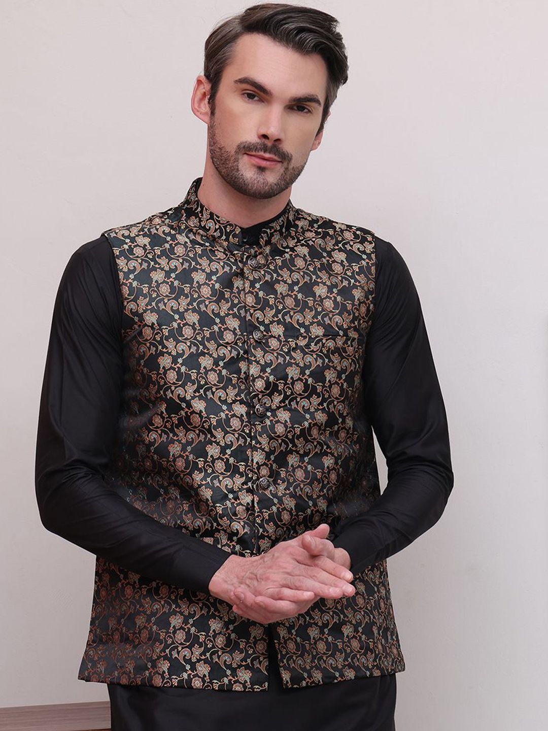 Jompers Men Woven Design  Nehru Jackets