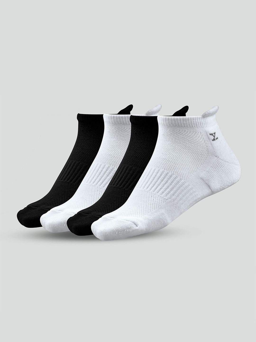 XYXX Men Pack Of 4 Cotton Ankle-Length Socks