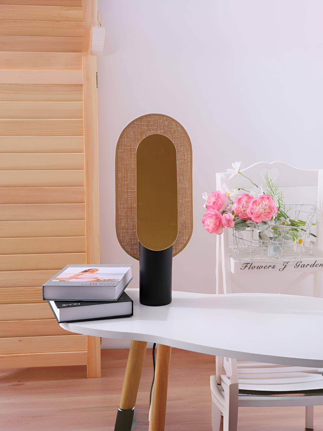 The Better Home Warm Yellow Iron Abstract Textured High Quality Electrical Table Lamps