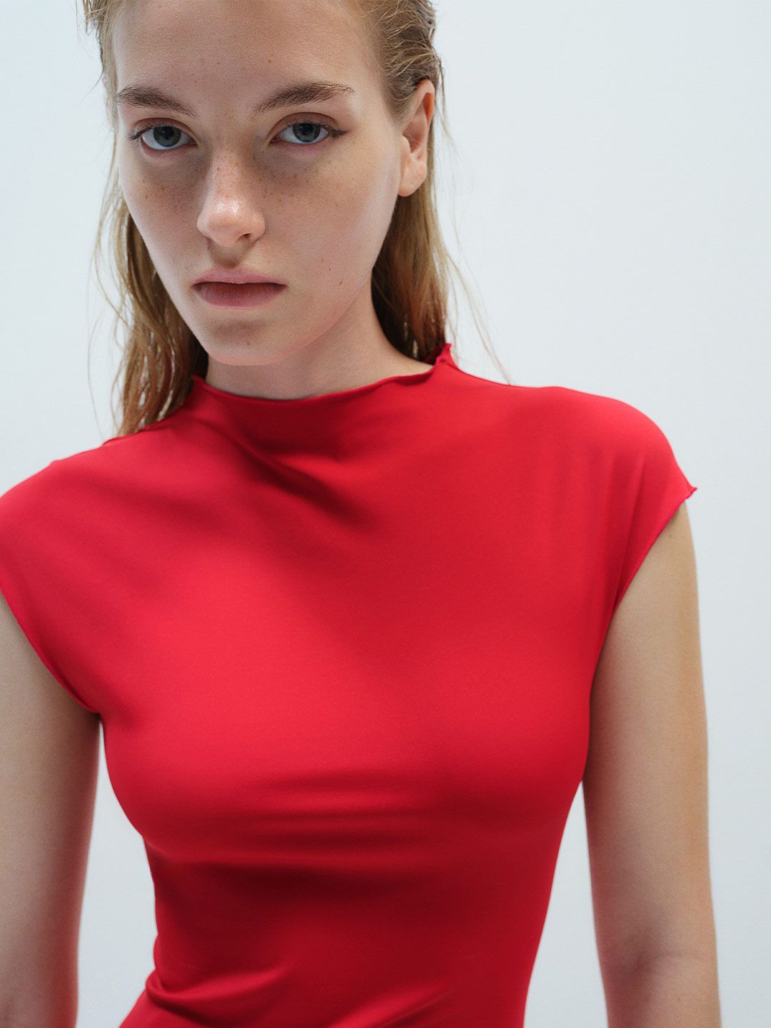 knee length dresses for ladies Donatella Mini Dress | Red | Spaghetti Straps main image 0