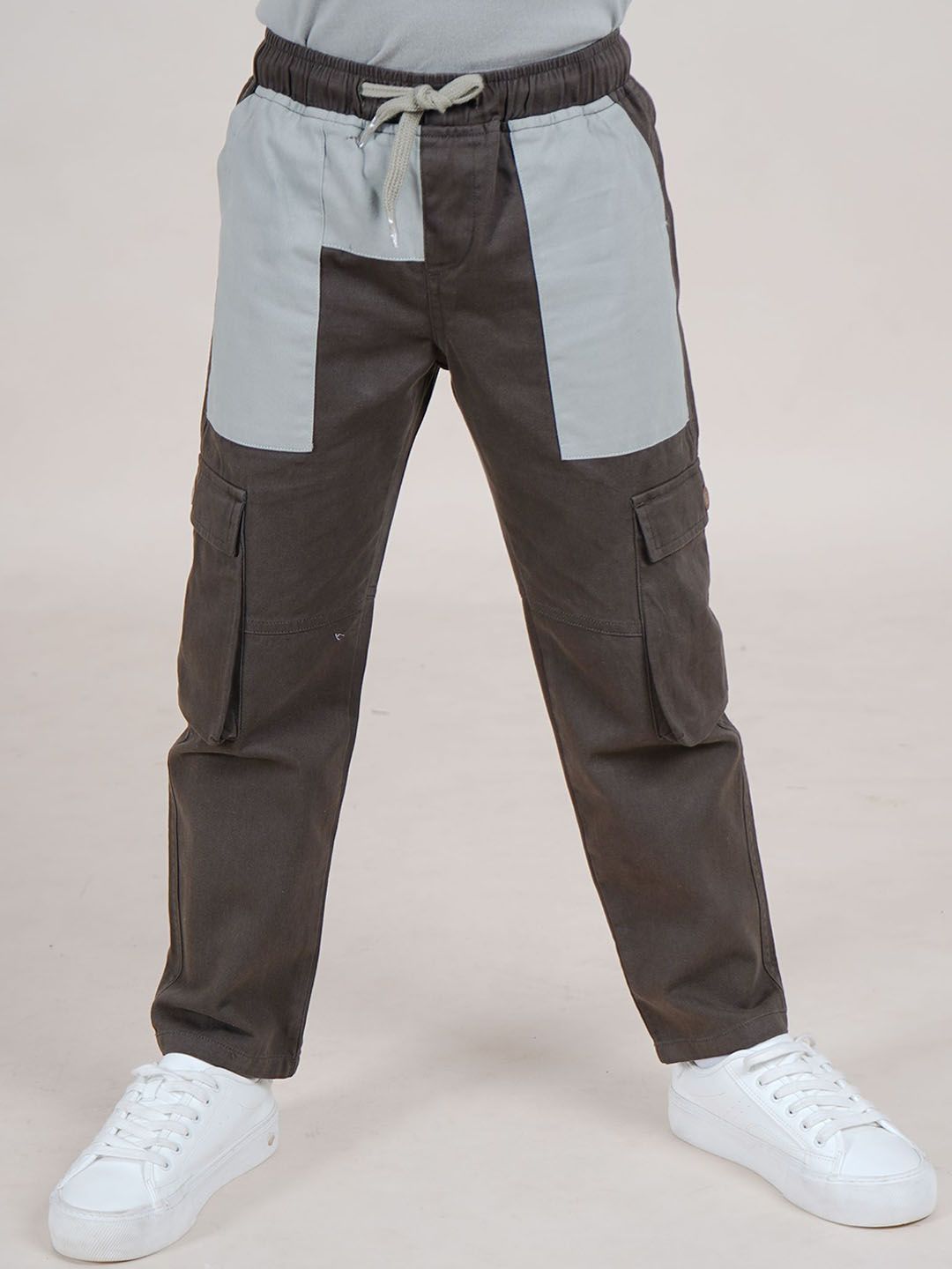 KiddoPanti Boys Cotton Mid Rise Cargo Pant