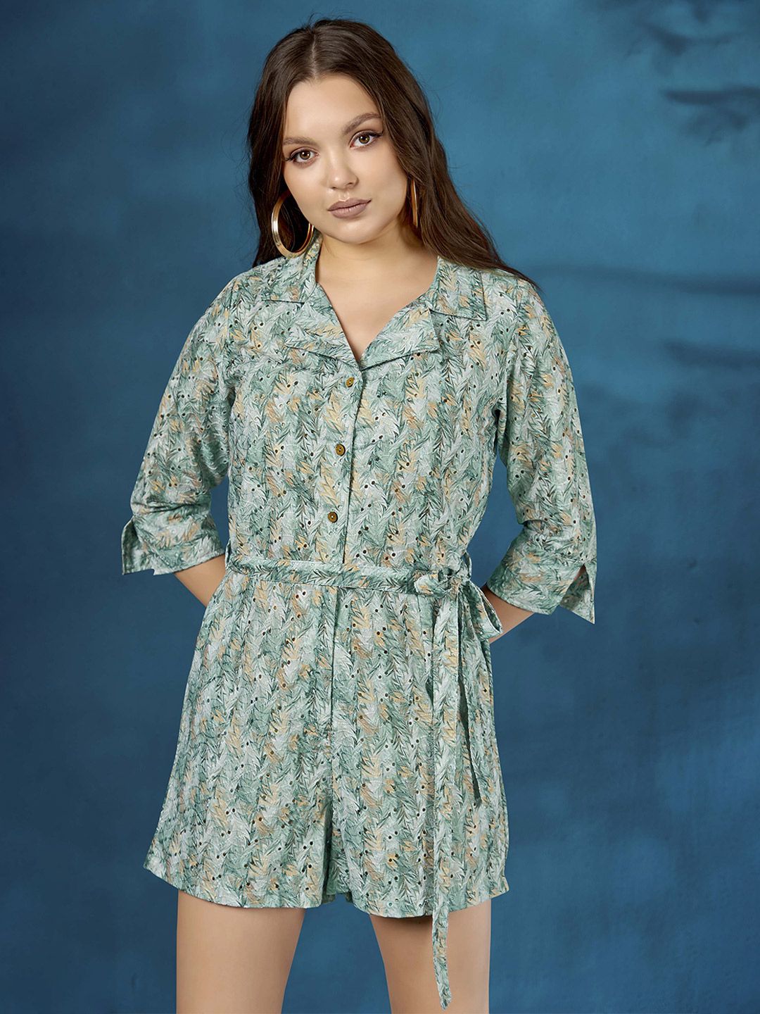 Anouk X fwd Women's Abstract Printed Playsuit Jumpsuit