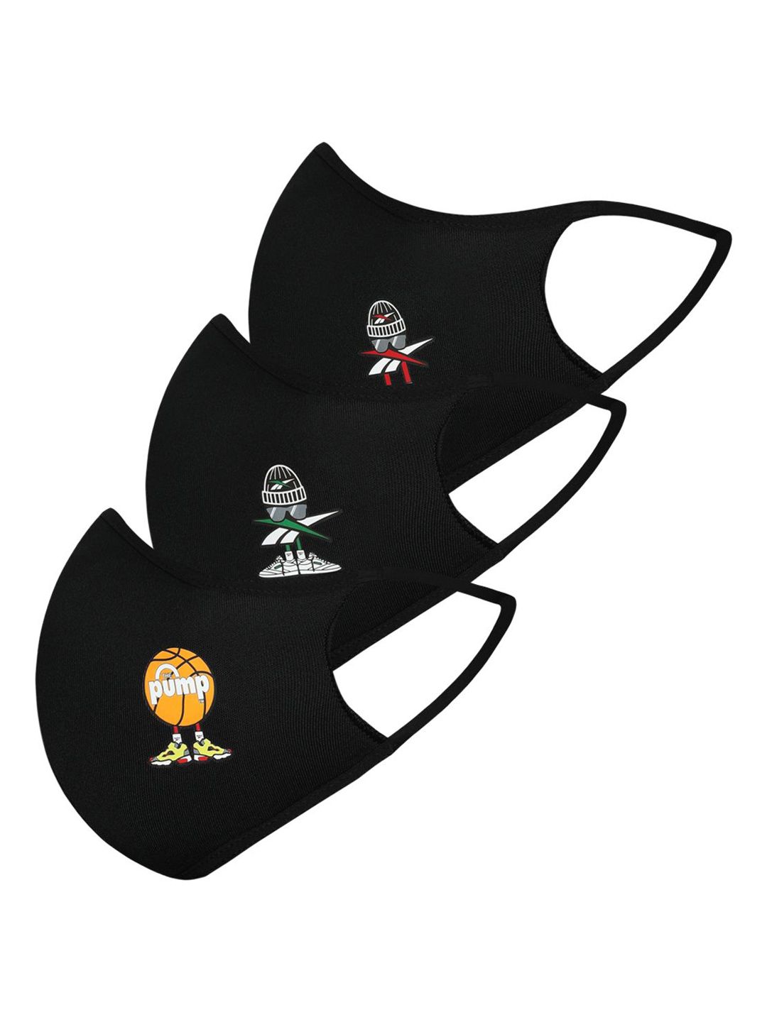 Reebok Set Of 3 Printed Reusable Cloth Mask deal from myntra