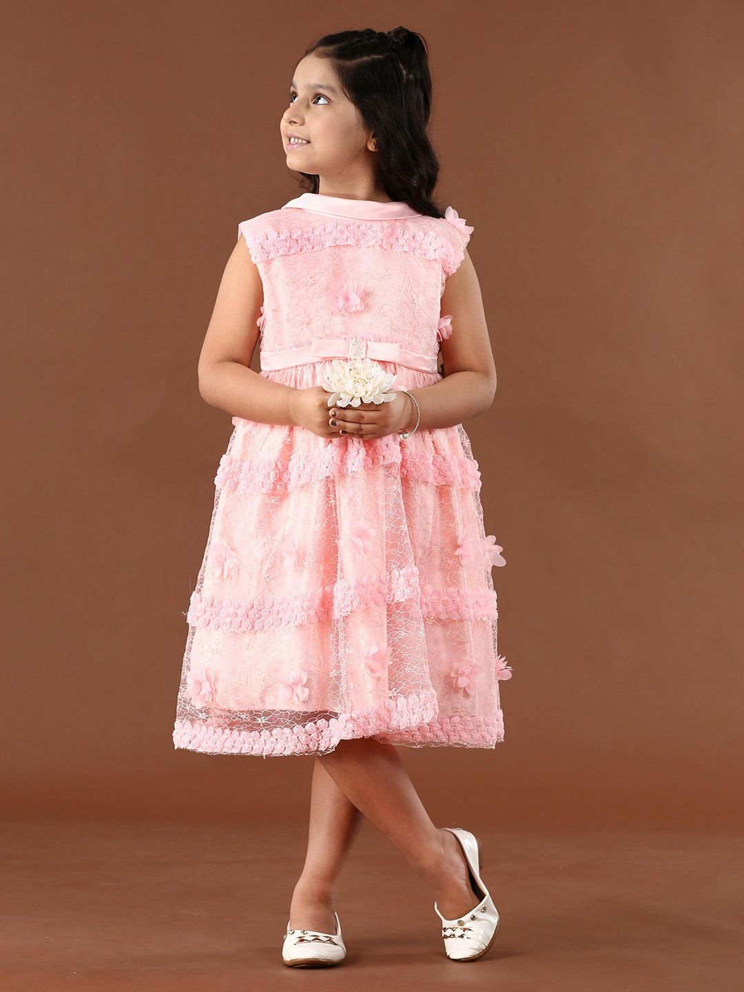 Mark & Mia Girls Floral Embellished Fit and Flare Dress