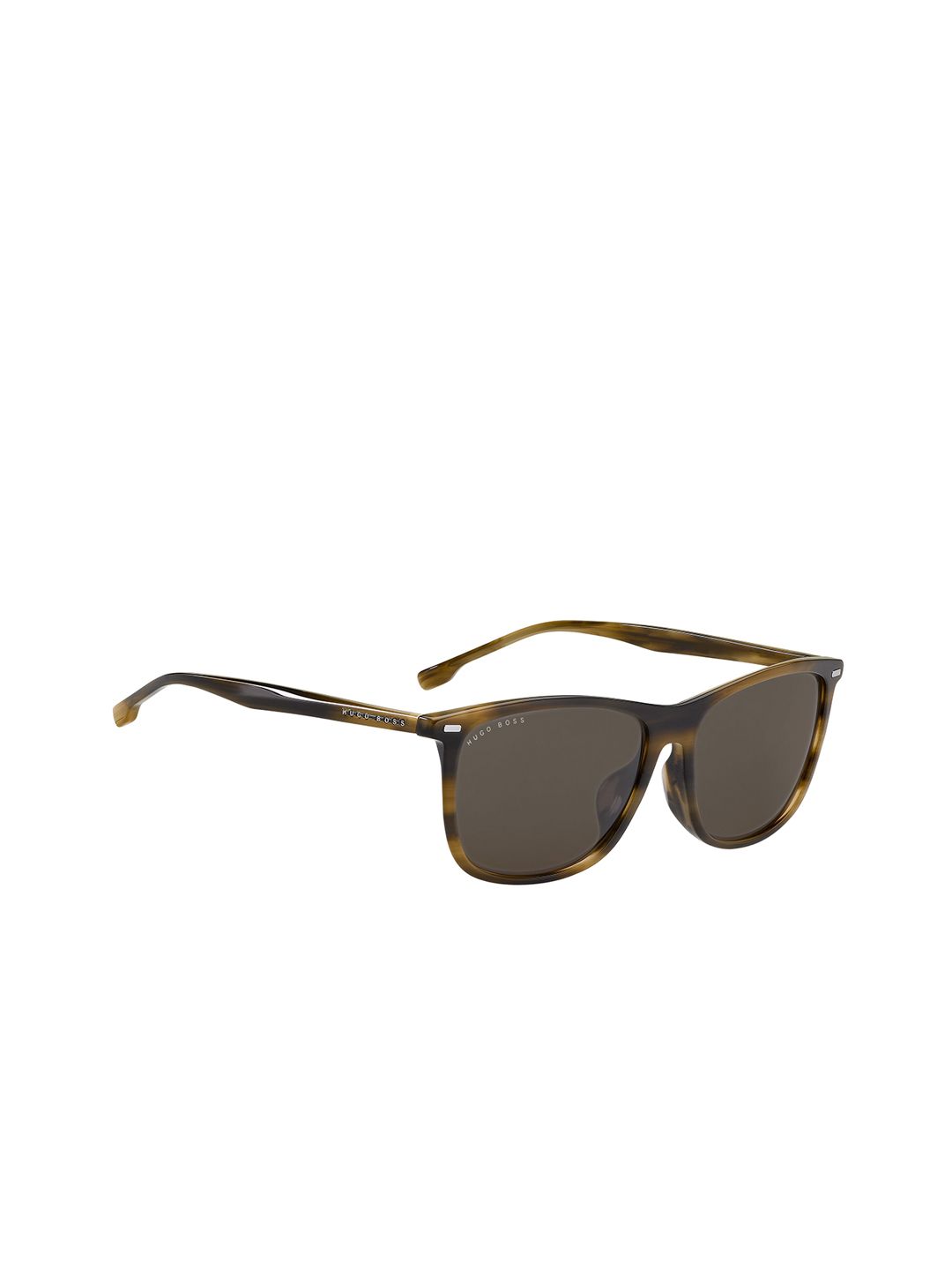 HUGO Men Other Sunglasses with UV Protected Lens-203376EX45970-BROWN HORN