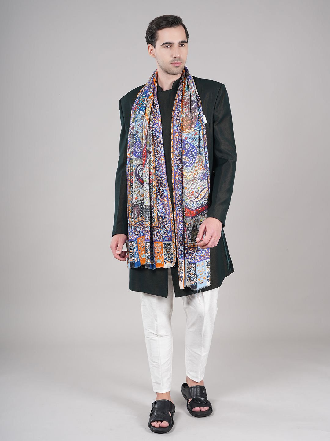 MUFFLY Unisex Ethnic Motifs Printed Stole