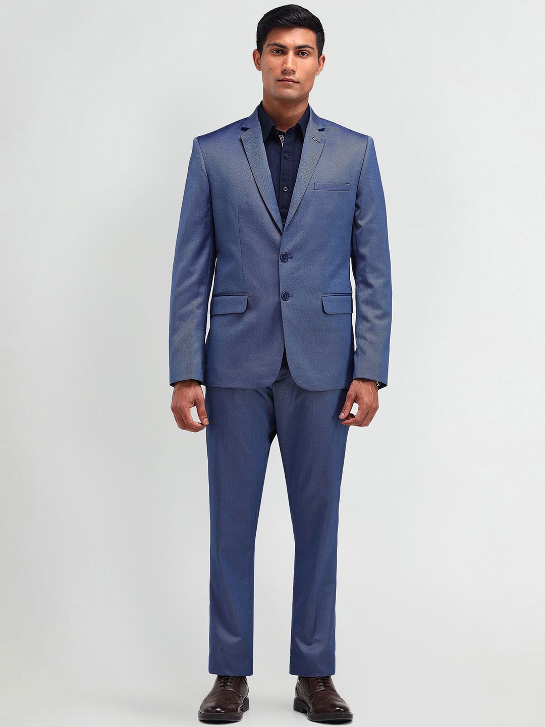 AD By Arvind Men Notched Lapel Tailored Fit Single-Breasted Two-Piece Suit
