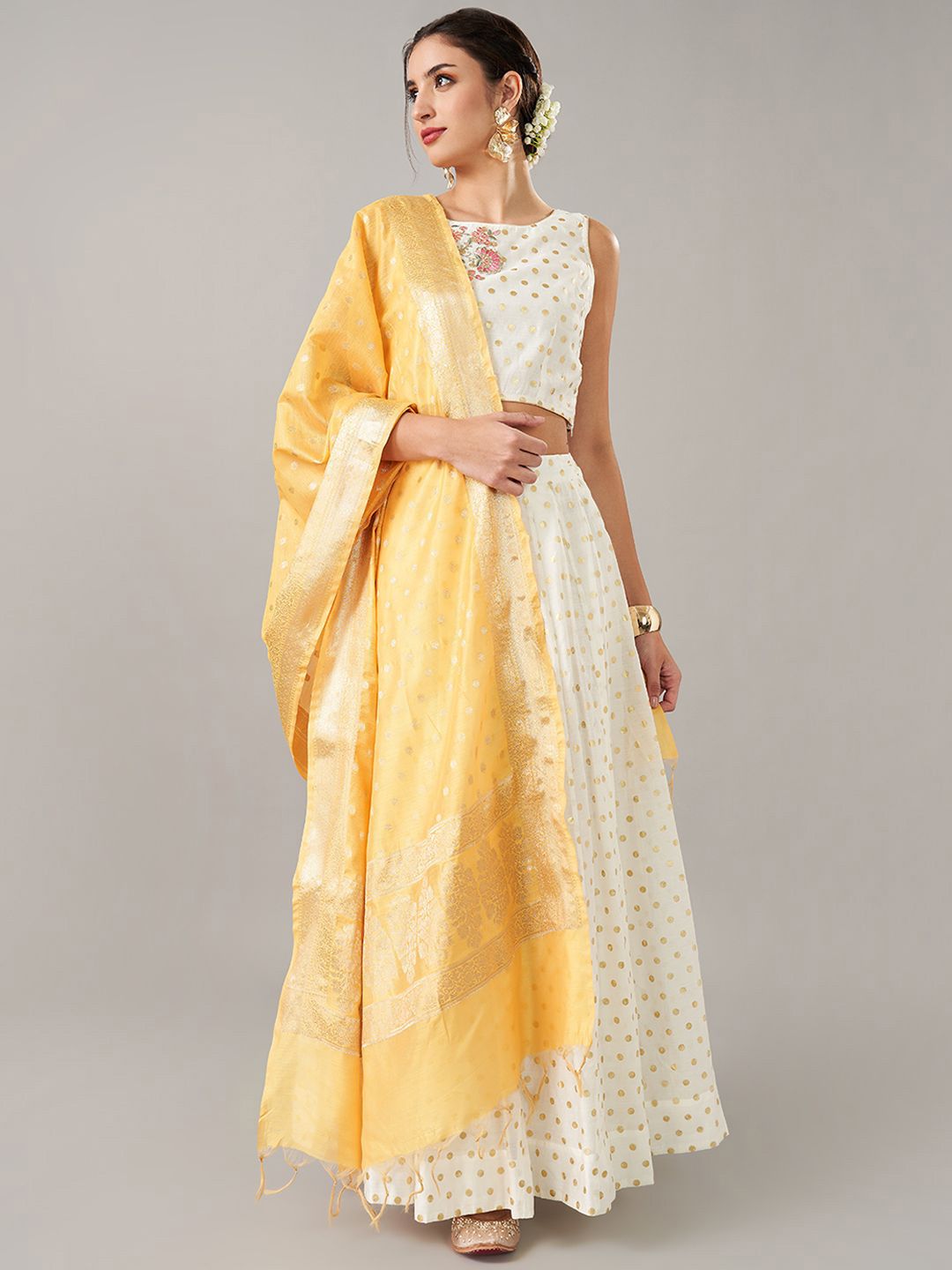 RANGMANCH BY PANTALOONS Ethnic Motifs Woven Design Dupatta