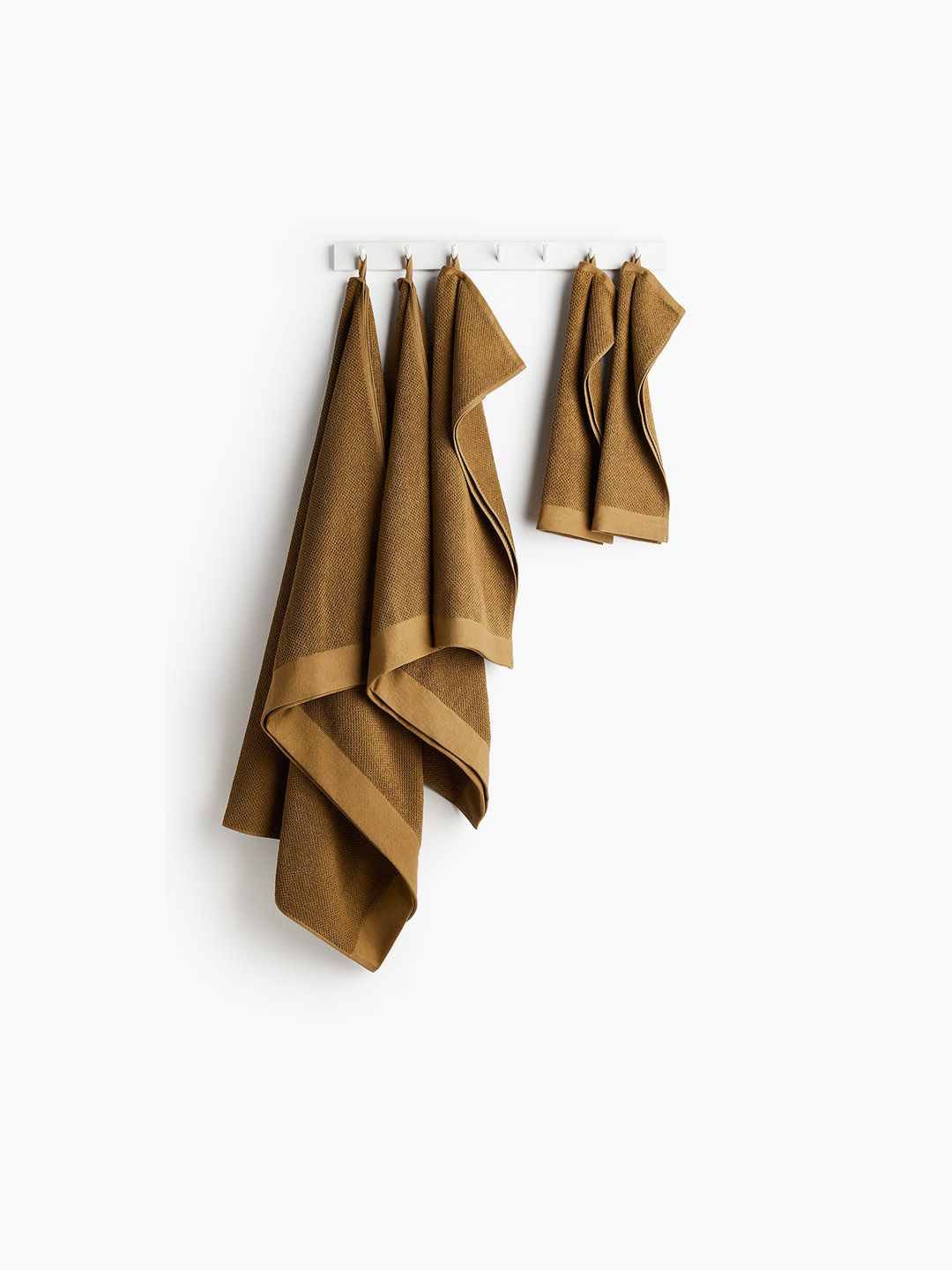 H&M Khaki Cotton Terry Bath Towel
