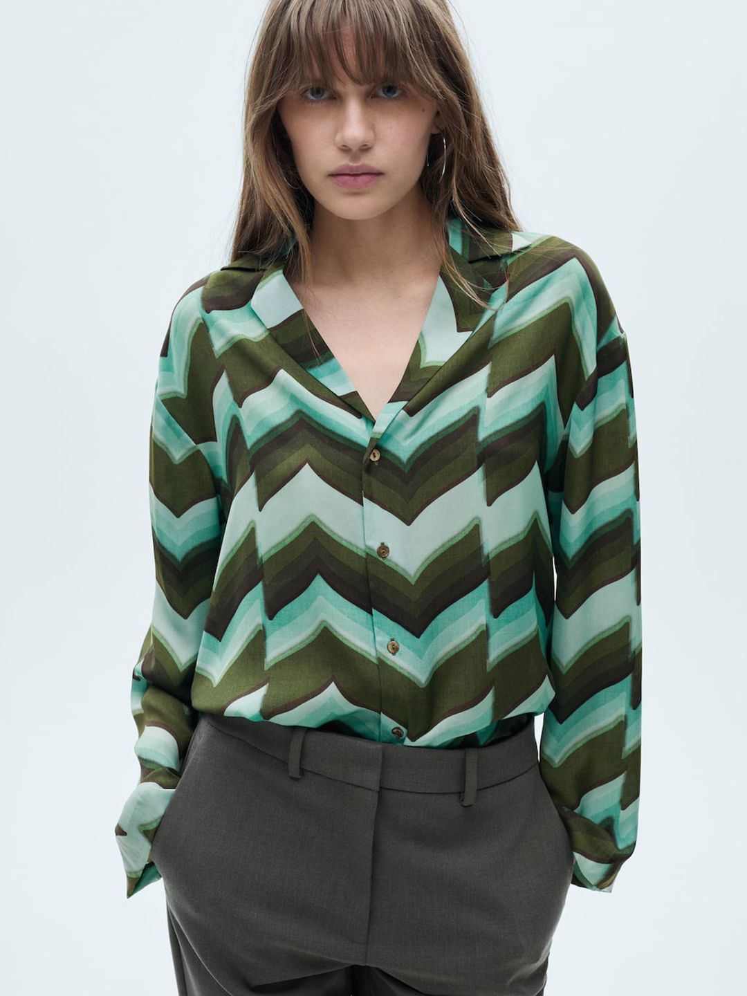 Opaque Printed Casual Shirt
