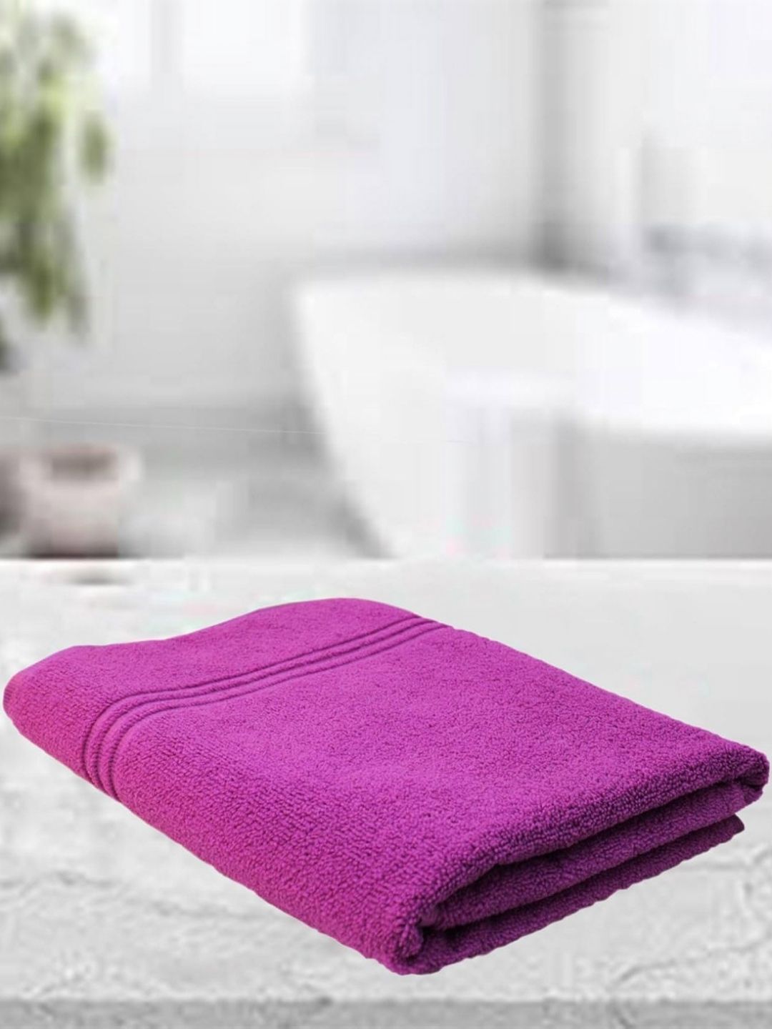 Lushomes Fuchsia Microfiber 257 GSM Bath Towel