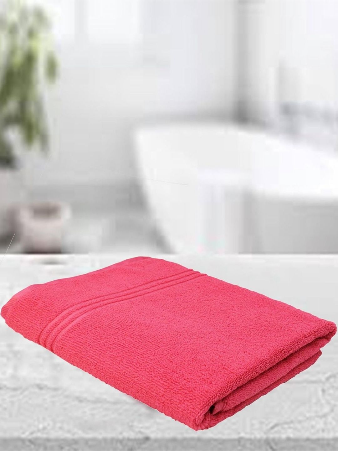 Lushomes Red Microfiber 257 GSM Bath Towel
