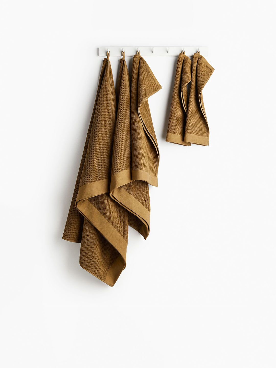 H&M Khaki Cotton Terry Hand Towel