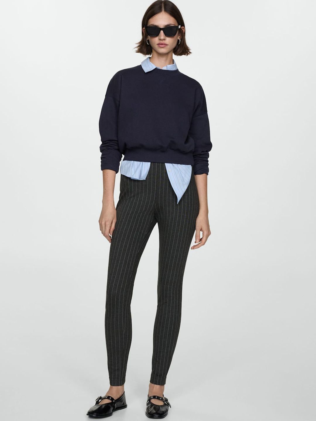 High-Rise Striped Leggings