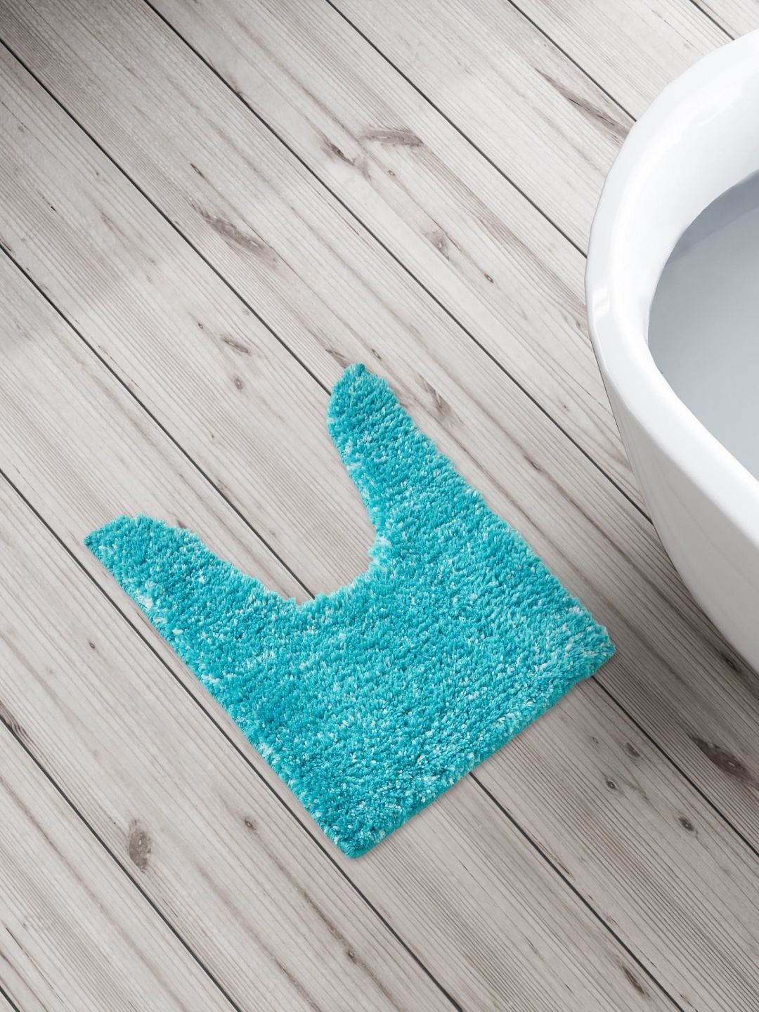 Home Centre Fiesta Blue 350 GSM Textured Anti-Slip Bath Rugs