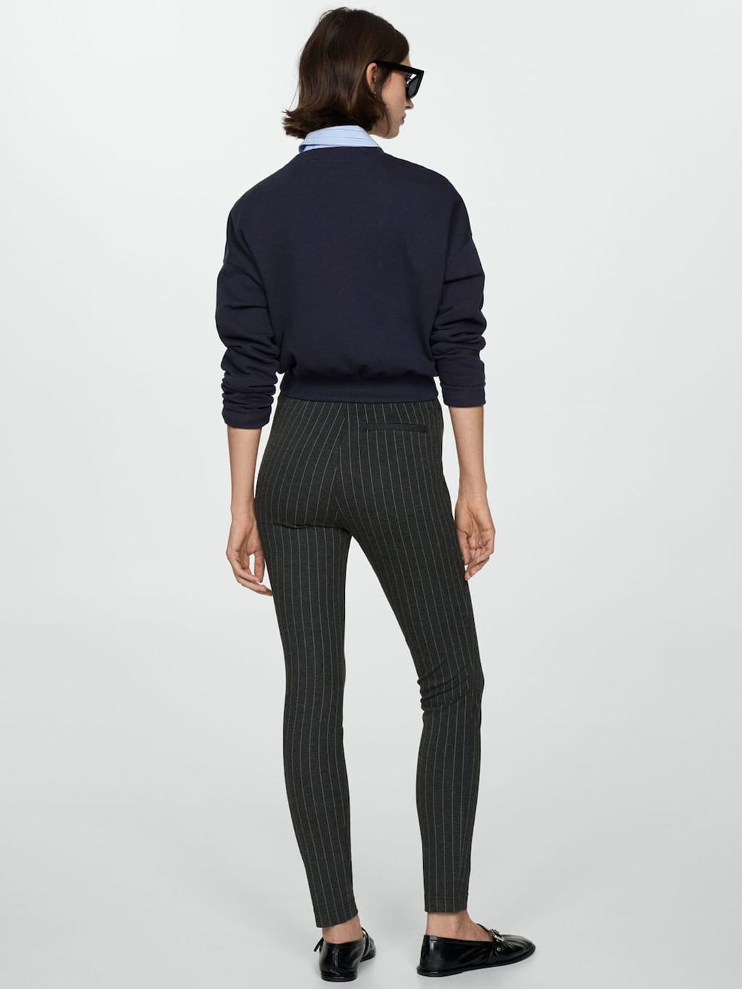 High-Rise Striped Leggings