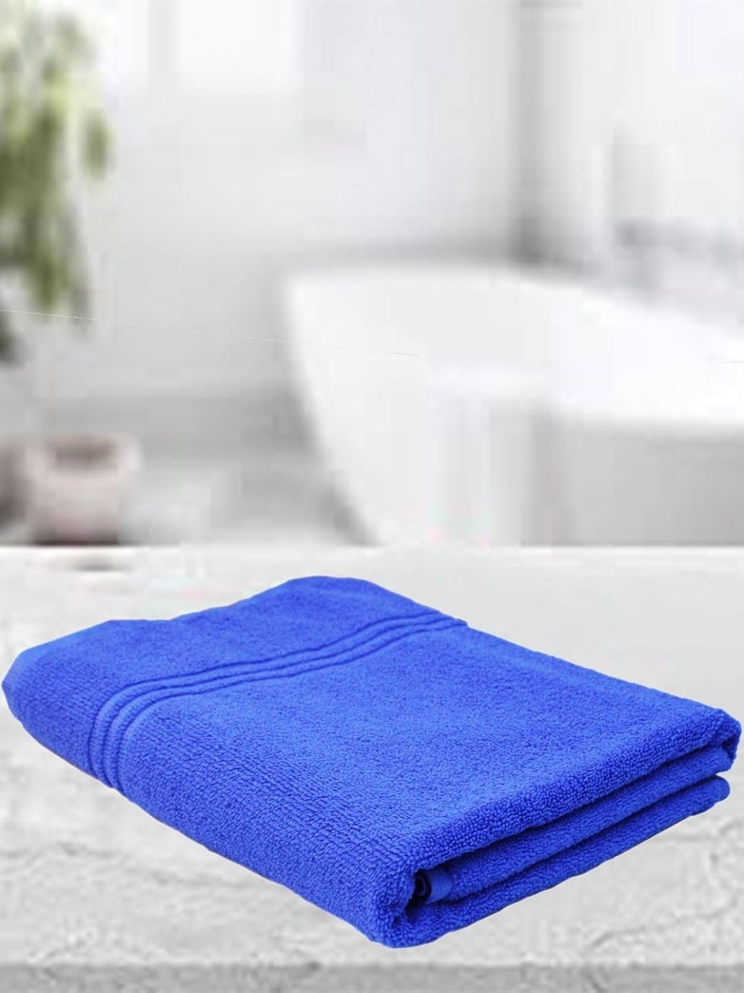 Lushomes Blue Microfiber 257 GSM Bath Towel