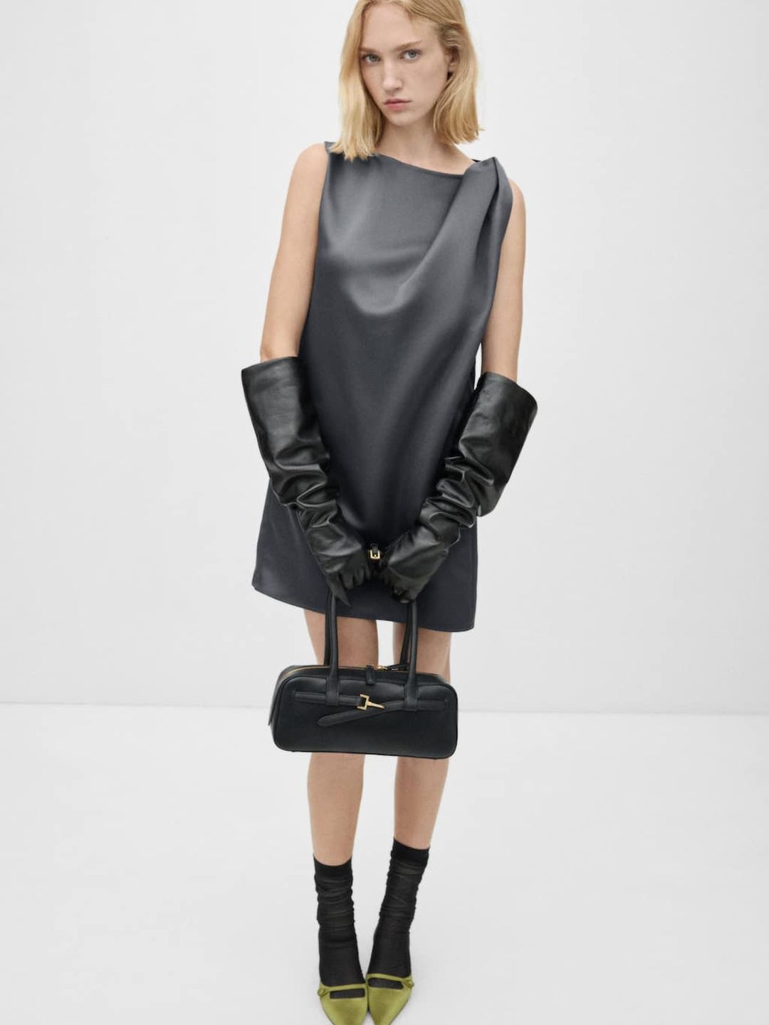 Satin Sheath Mini Dress