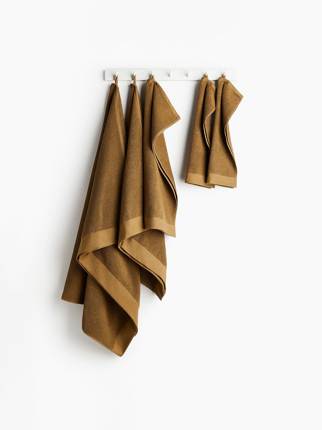 H&M Khaki 2-Pack Cotton Terry Guest Towels