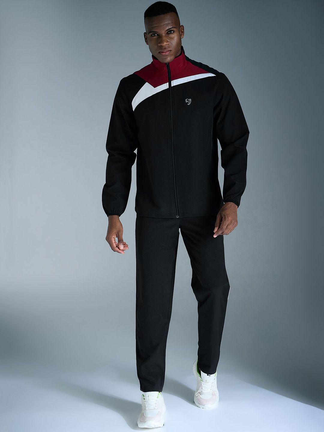 SG Men Mid Rise Long Sleeves Mock Collar Tracksuits