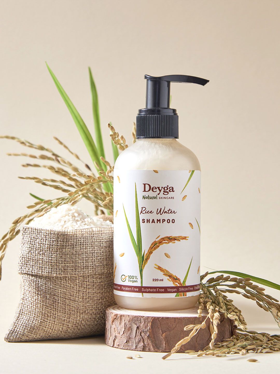 Deyga Organics Rice Water Shampoo For Frizz 220 ml