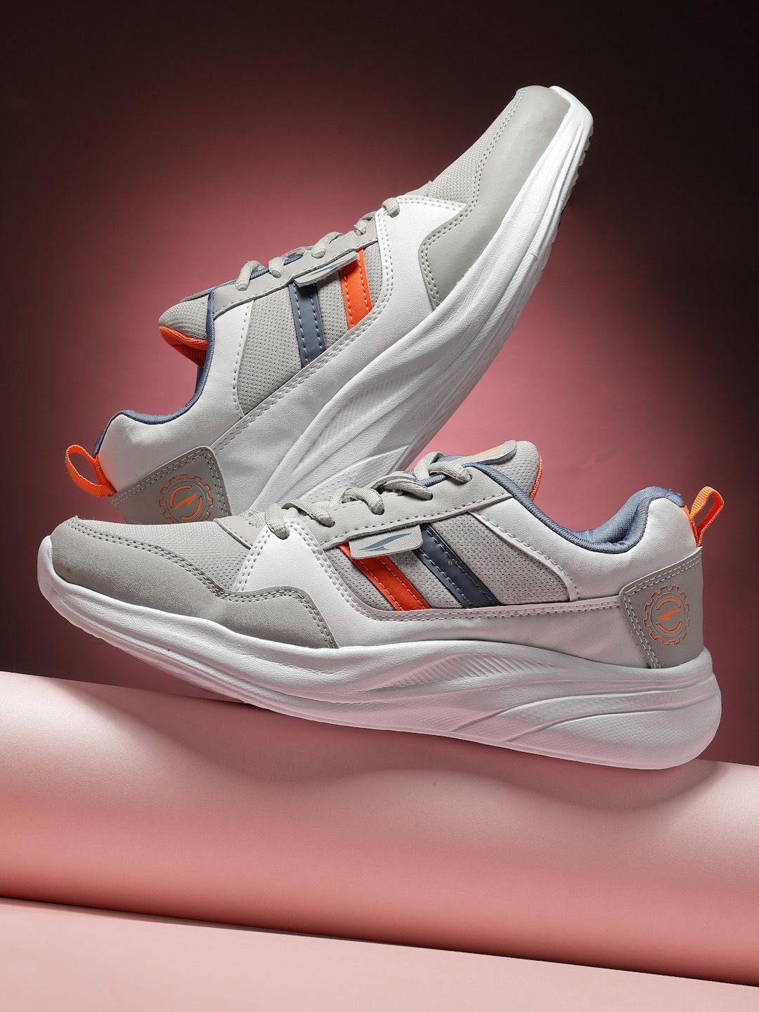 ASIAN Men Solid Smart Casual Lace-Ups Colourblocked Sneakers