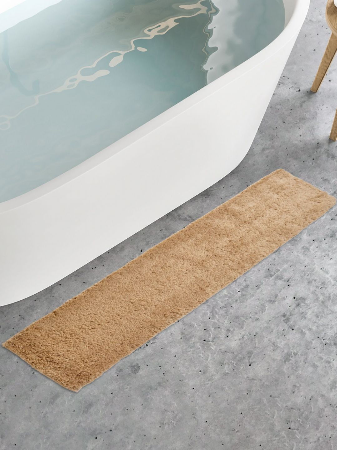 Home Centre Colour Refresh Beige Anti-Slip Bath Runner