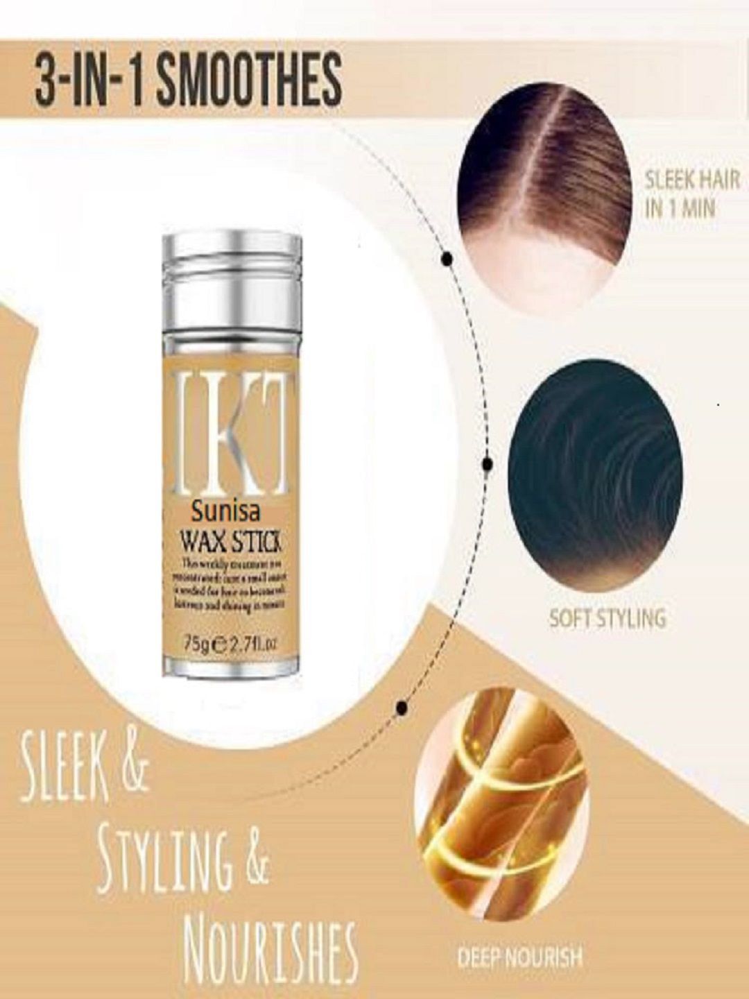 SUNISA IKT Styling Hair Pomade Hair Wax  Stick -75g