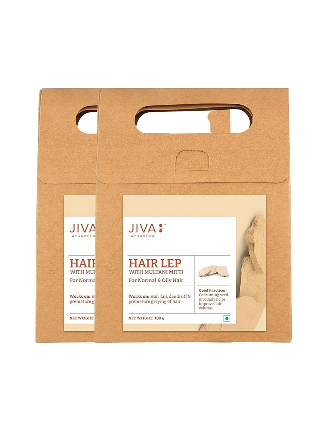 Jiva Set Of 2 Hair Lep Multani Mitti Powder - 100g Each