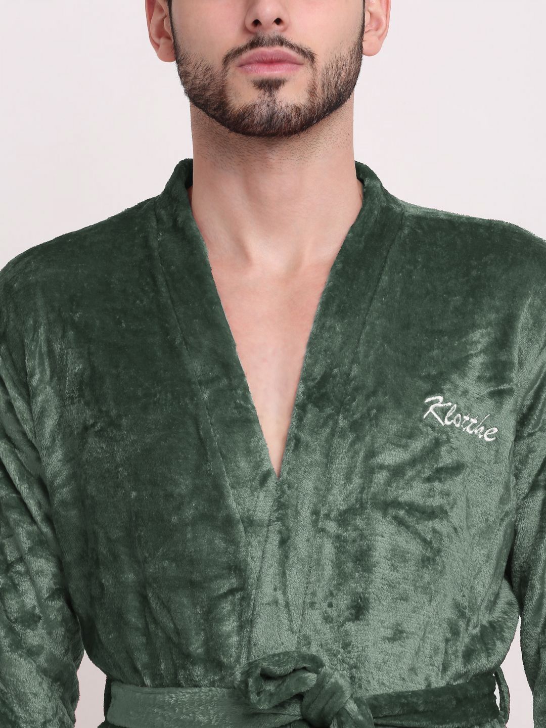 KLOTTHE Woollen Bath Robe With Belt